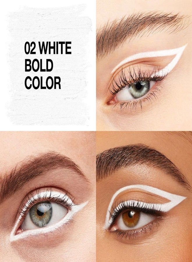 evpct White Eyeliner Pencils for Eyes, Bright White Nude Under Eye Liner Pencil Makeup Waterproof Smudge Proof, Colored Gel Waterline Eyeliner Liquid, Face Paint Stick Lipstick Pen Halloween Makeup - Image 3